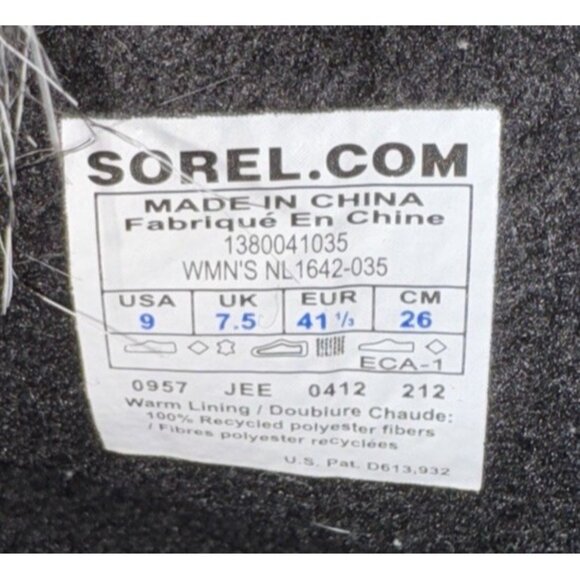 SOREL Women's Cate The Great Waterproof Winter Boot Leather Size 9 - Picture 10 of 10